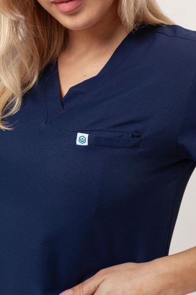 Dámska lekárska blúza Uniforms World 109PSX Shelly námornícky modrá-3