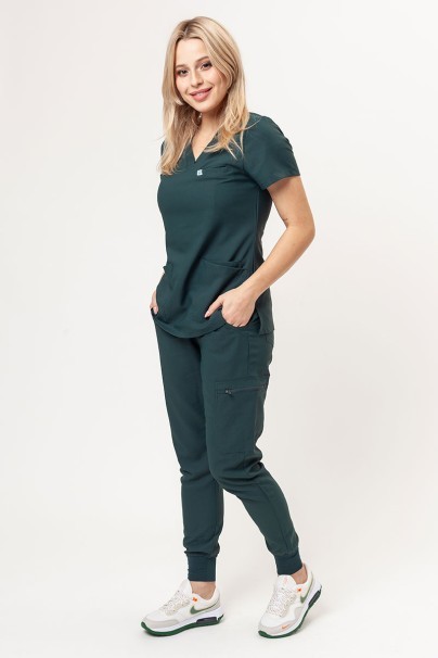Dámske lekárske nohavice Uniforms World 109PSX Ava jogger tmavo zelené-7