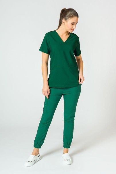 PROMO Dámske nohavice Sunrise Uniforms Premium Chill jogger tmavo zelené-5