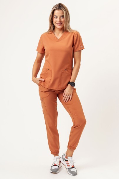 Dámska lekárska blúza Dickies EDS NXT V-neck hnedá-1