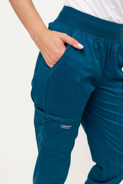 Dámske lekárske nohavice Cherokee Revolution Mid Rise jogger karaibsky modré-2