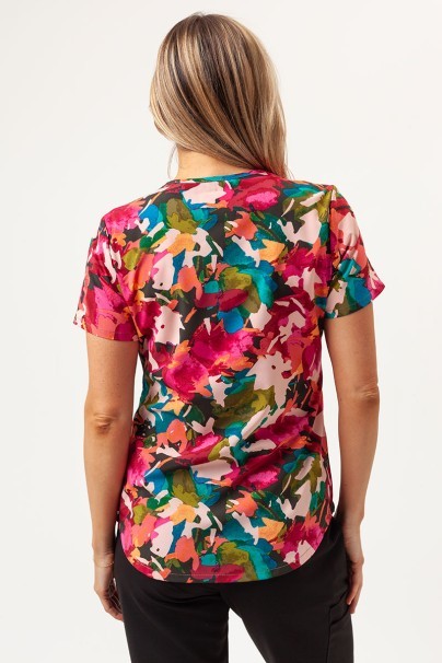 Dámska lekárska blúza Cherokee Prints V-neck Abstract Petals-5