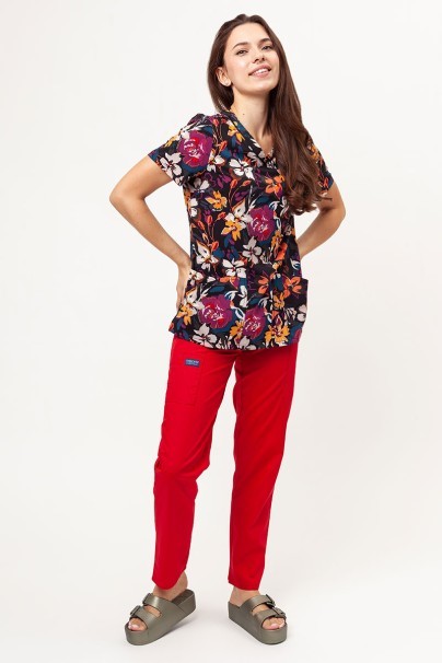 Dámska lekárska blúza Cherokee Prints V-neck Artful Blooms-3