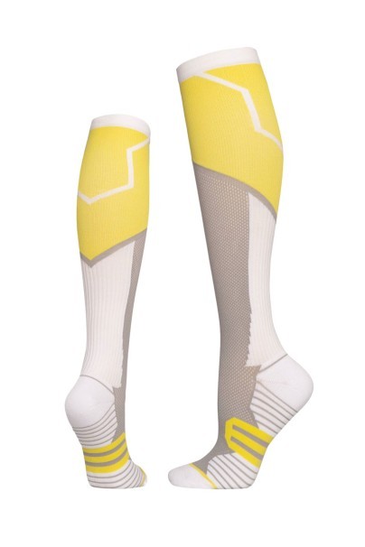 Kompresné ponožky Uniforms World Feather sivo-žlté-1