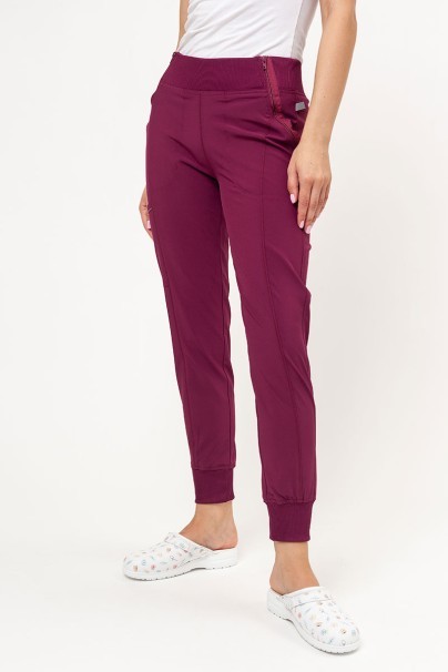 Dámske lekárske nohavice Cherokee Infinity Mid Rise jogger čerešňovo červené-1