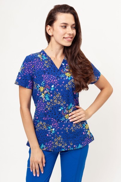 Dámska lekárska blúza Cherokee Prints V-neck Patchwork Pop-1