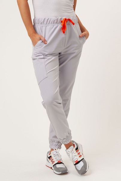 Dámske lekárske nohavice Sunrise Uniforms Premium Vibe jogger svetlo šedé-1