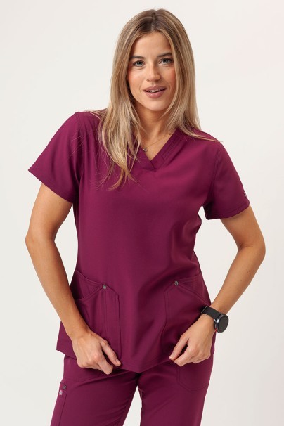 Dámska lekárska blúza Dickies EDS NXT V-neck čerešňová červená-1